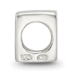 Sterling Silver 925 Kids Bead with Polished Finish Solid Charm