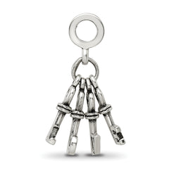 Sterling Silver Reflections Love Keys Dangle Bead