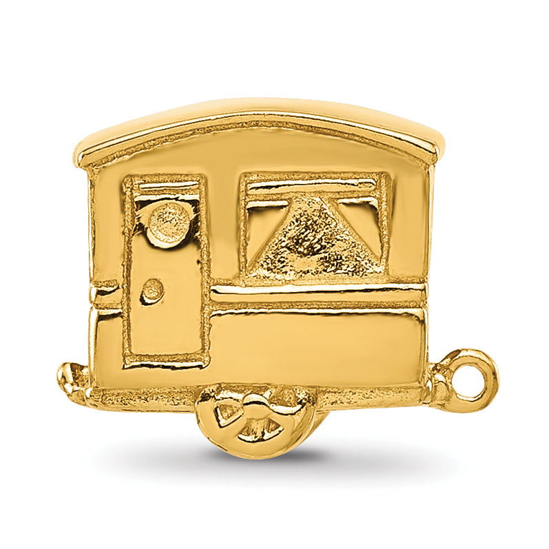 Sterling Silver Reflections Gold-plated Camper Bead