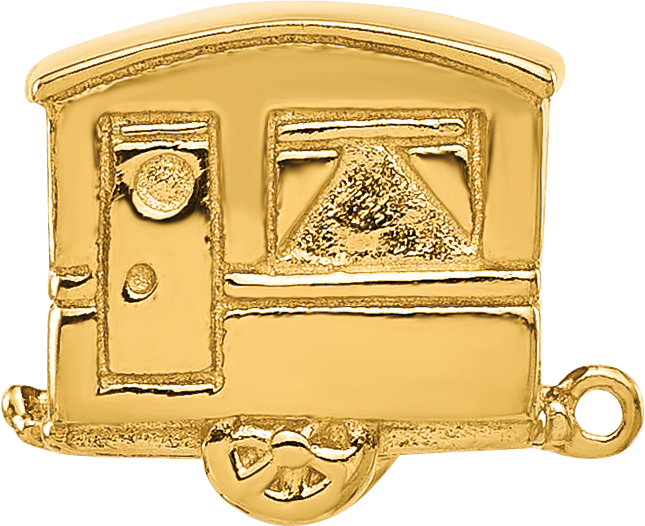 Sterling Silver Reflections Gold-plated Camper Bead