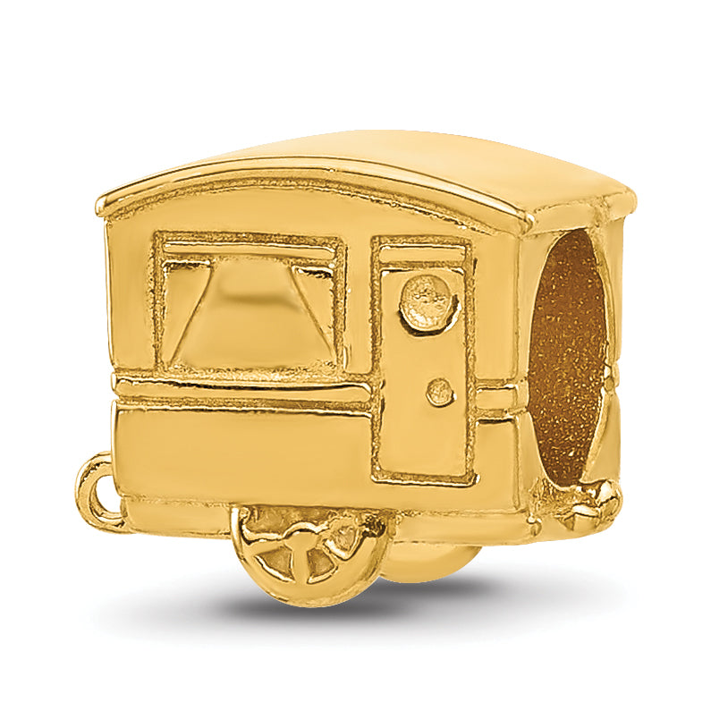 Sterling Silver Reflections Gold-plated Camper Bead