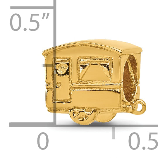 Sterling Silver Reflections Gold-plated Camper Bead