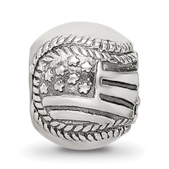 Sterling Silver Reflections USA Flag Baseball Bead