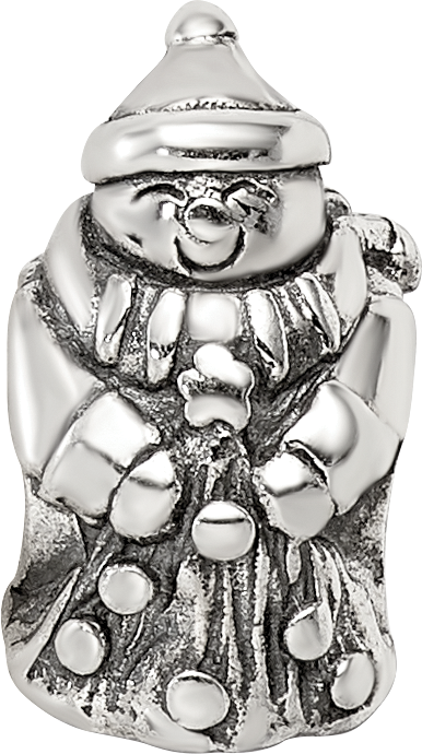 Sterling Silver Reflections Snowman Bead