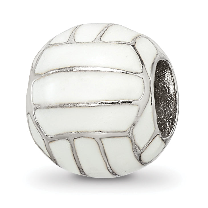 Sterling Silver Reflections Enameled Volleyball Bead