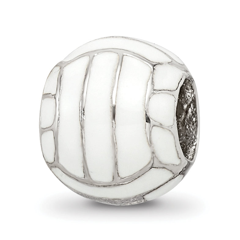 Sterling Silver Reflections Enameled Volleyball Bead