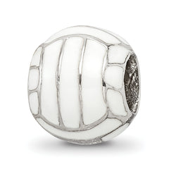 Sterling Silver Reflections Enameled Volleyball Bead