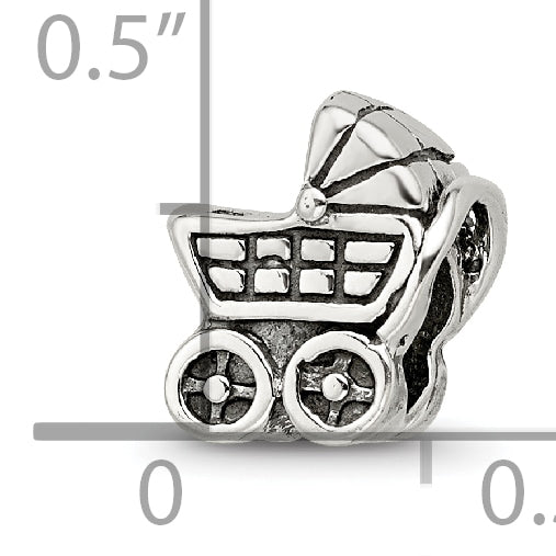 Sterling Silver Reflections Baby Carriage Bead