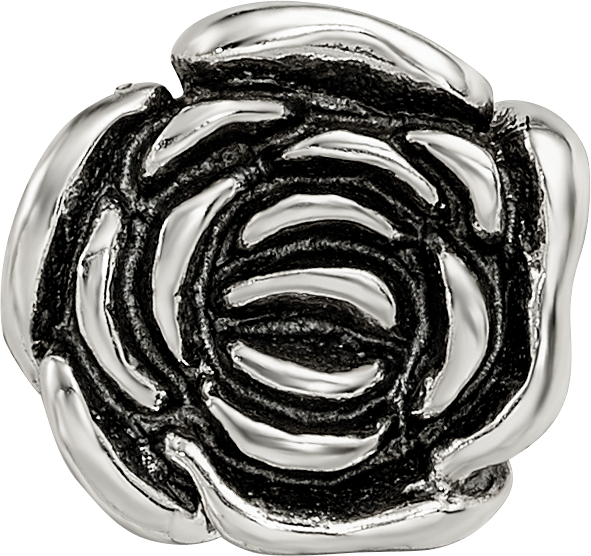 Sterling Silver Reflections Rose Floral Bead