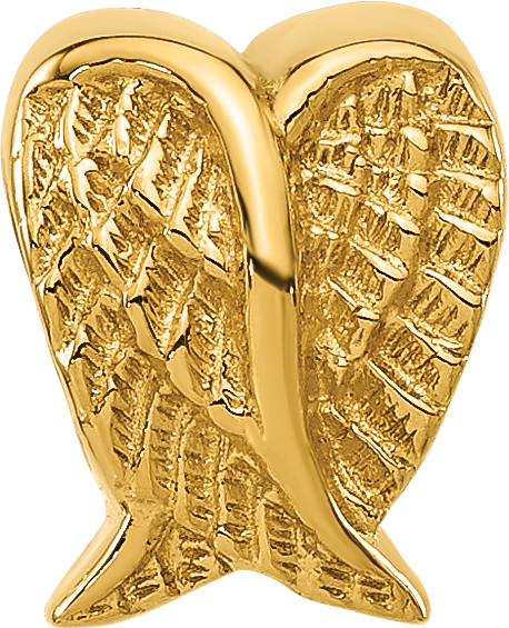 Sterling Silver Reflections Gold-plated Angel Wings Bead