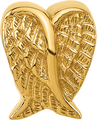 Sterling Silver Reflections Gold-plated Angel Wings Bead