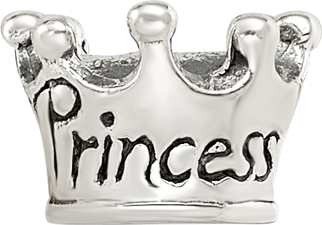 Sterling Silver Reflections Kids Princess Crown Bead