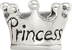 Sterling Silver Reflections Kids Princess Crown Bead