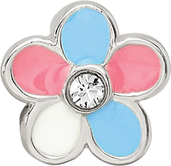 Sterling Silver Reflections Kids Enameled Flower Bead