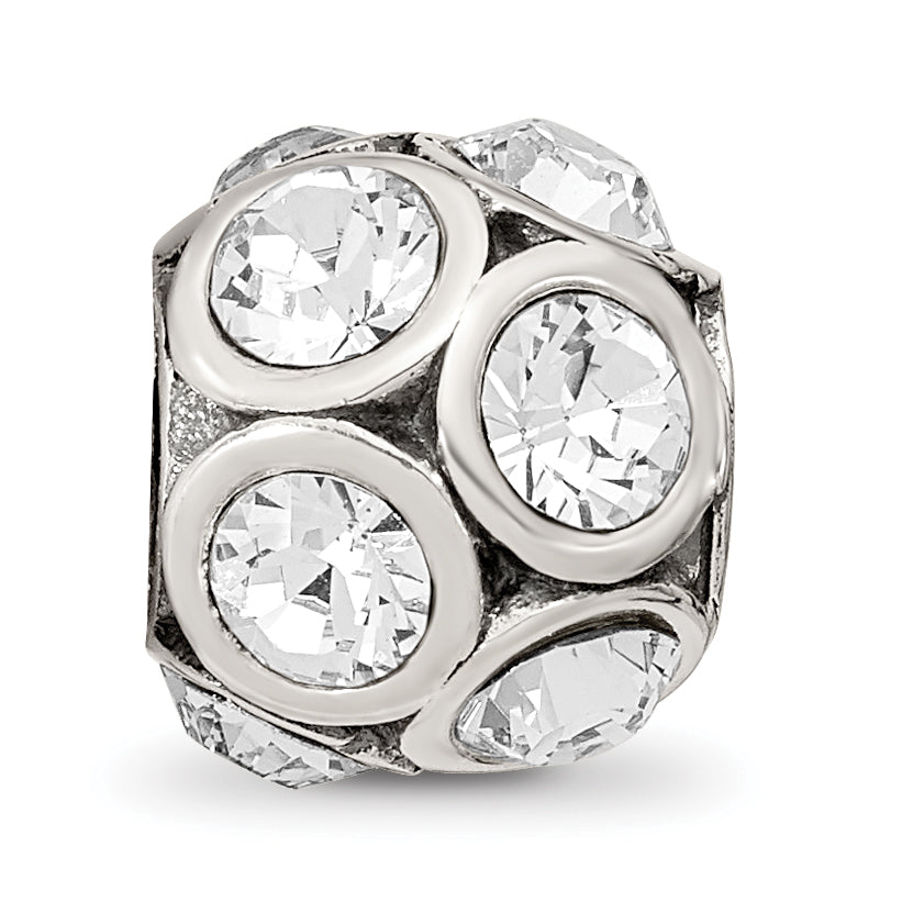 Sterling Silver 925 April Birthstone Bead with Preciosa Crystal