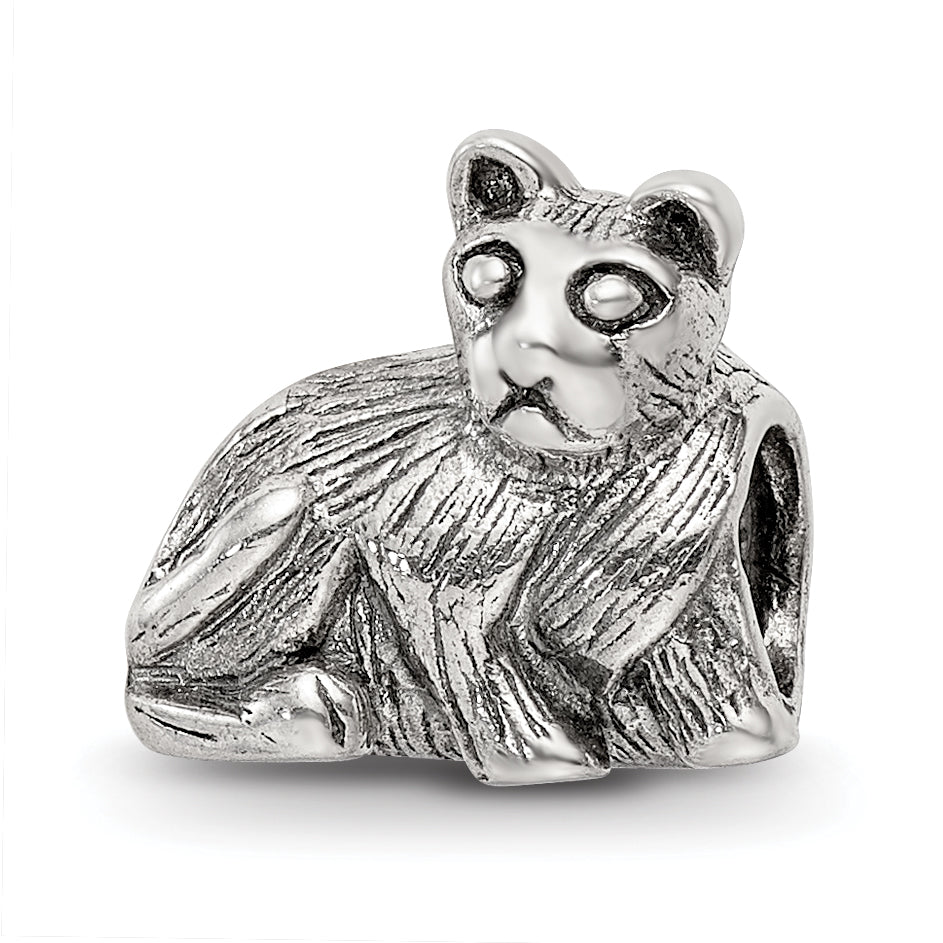 Sterling Silver Reflections Cat Bead