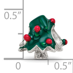 Sterling Silver Enameled Christmas Tree Bead by Sophia Jewelers