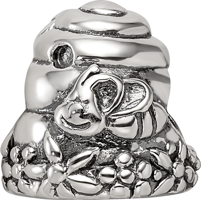 Sterling Silver Reflections Beehive Bead