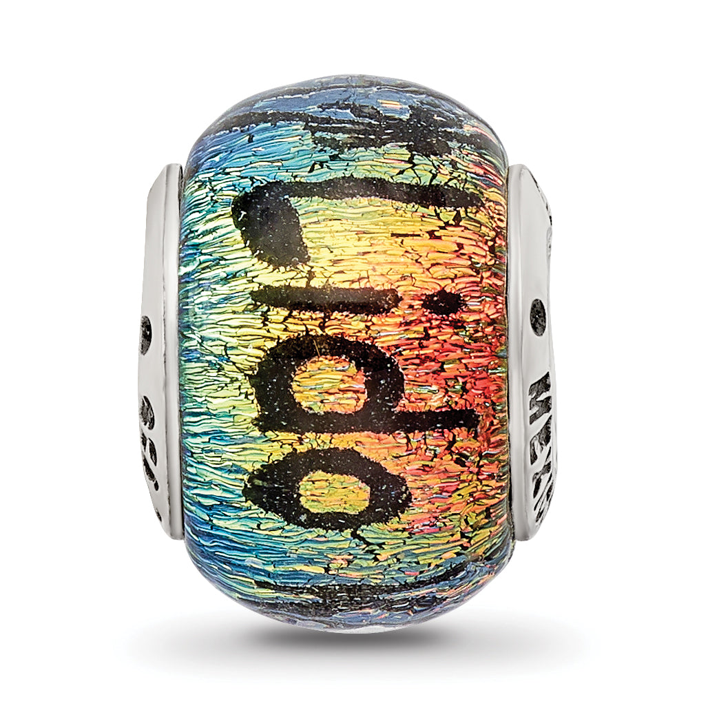 Sterling Silver Reflections Lido Key Dichroic Glass Bead