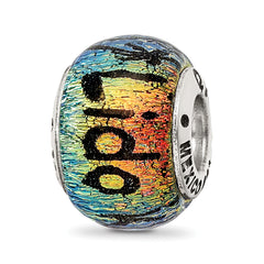 Sterling Silver Reflections Lido Key Dichroic Glass Bead