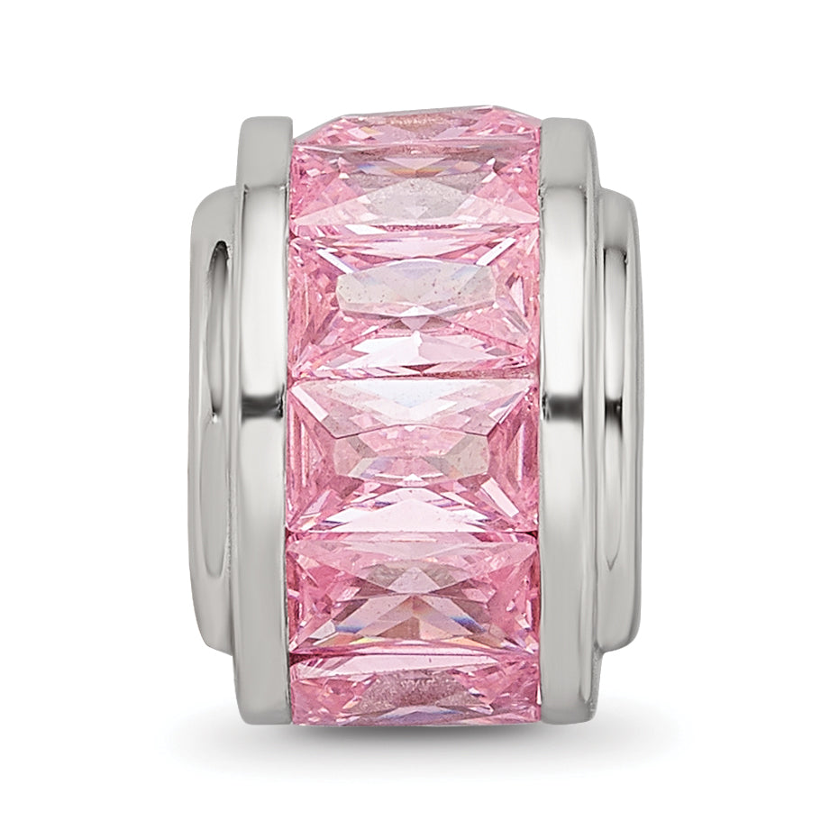 Sterling Silver Reflections Pink CZ Bead