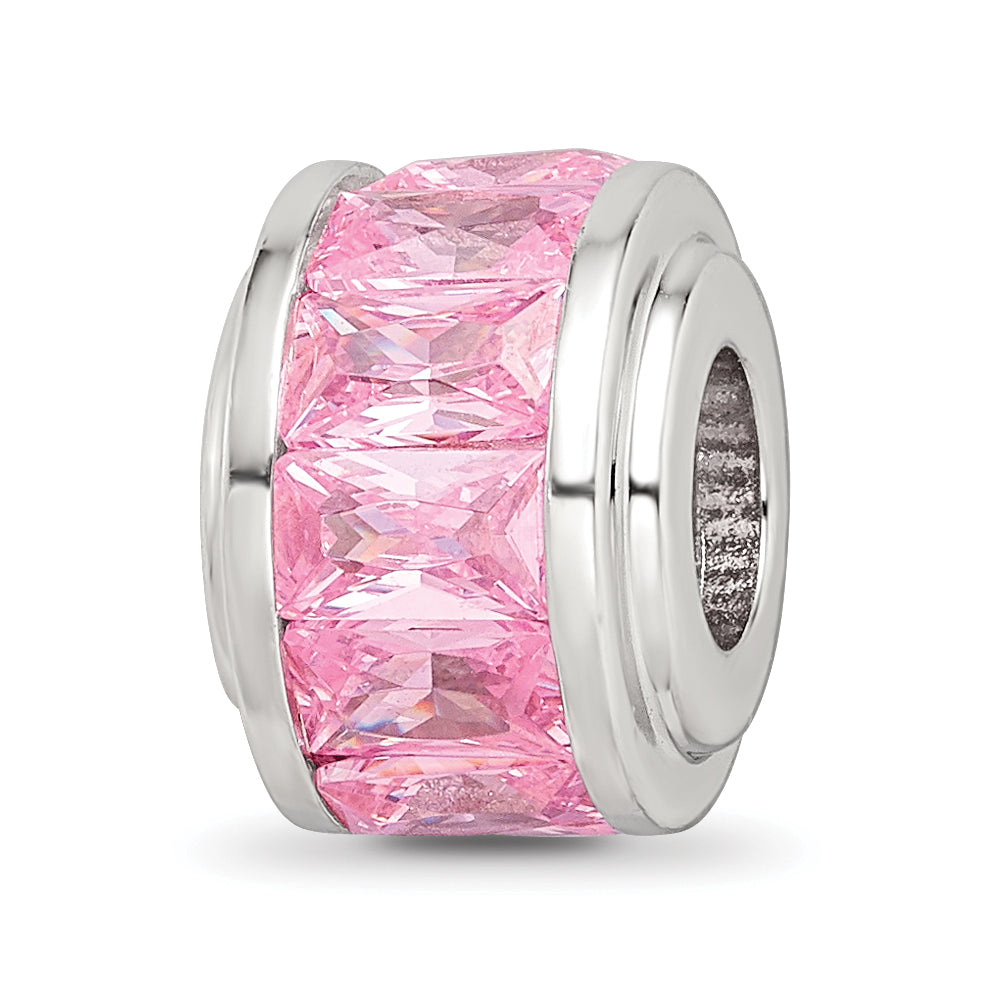 Sterling Silver Reflections Pink CZ Bead