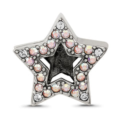 Sterling Silver Reflections Crystal Star Bead