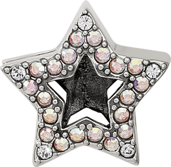 Sterling Silver Reflections Crystal Star Bead