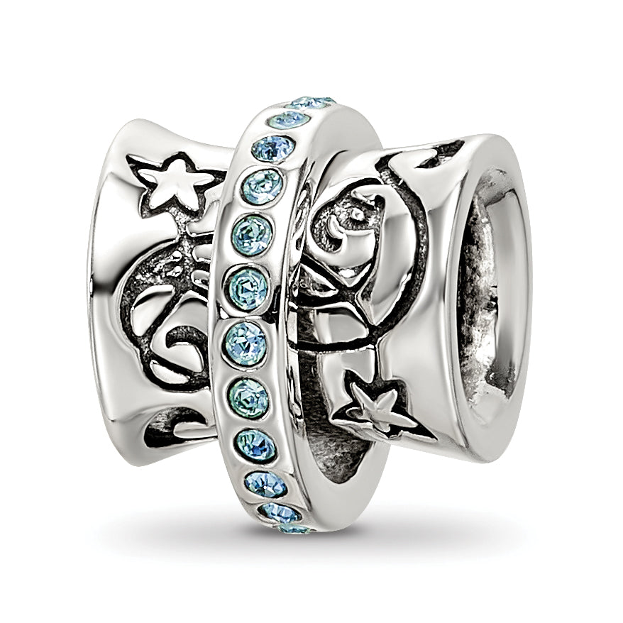 Sterling Silver Reflections Crystals Nouveau Spinner Bead