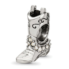 Sterling Silver Reflections Crystals Boot Bead