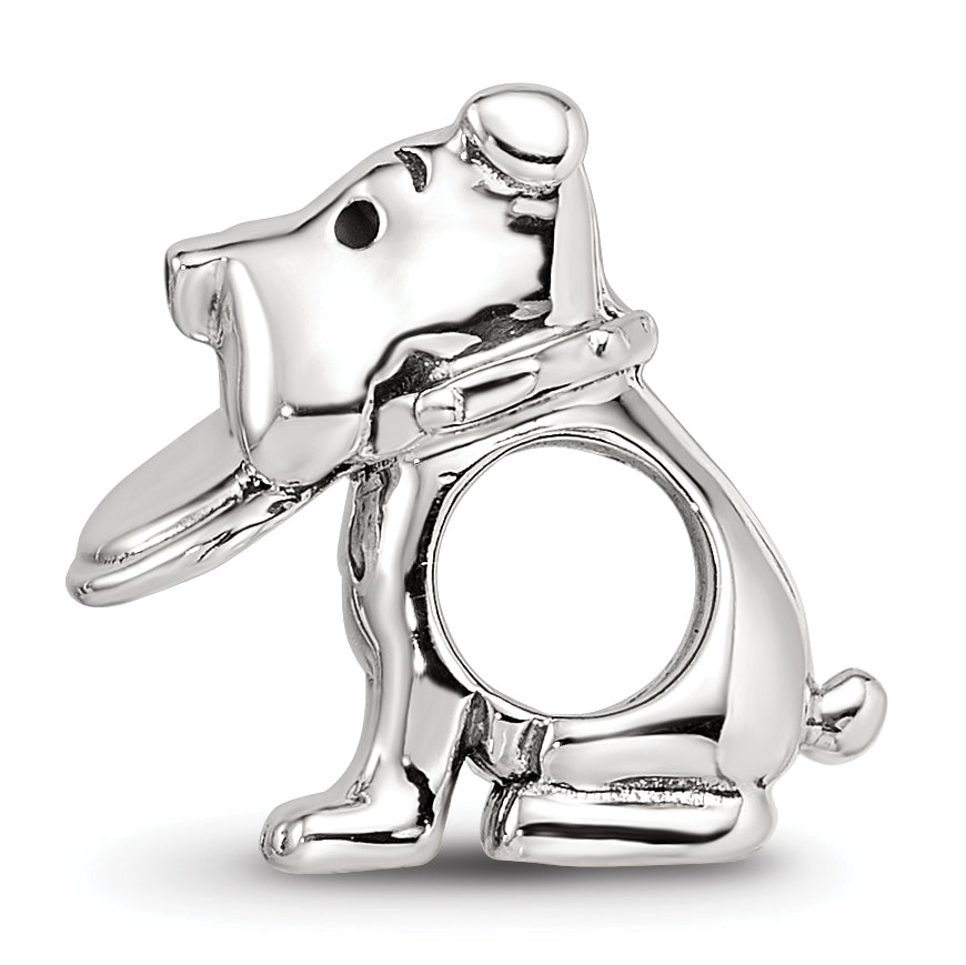 Sterling Silver Reflections Dog With Flying Disc Bead