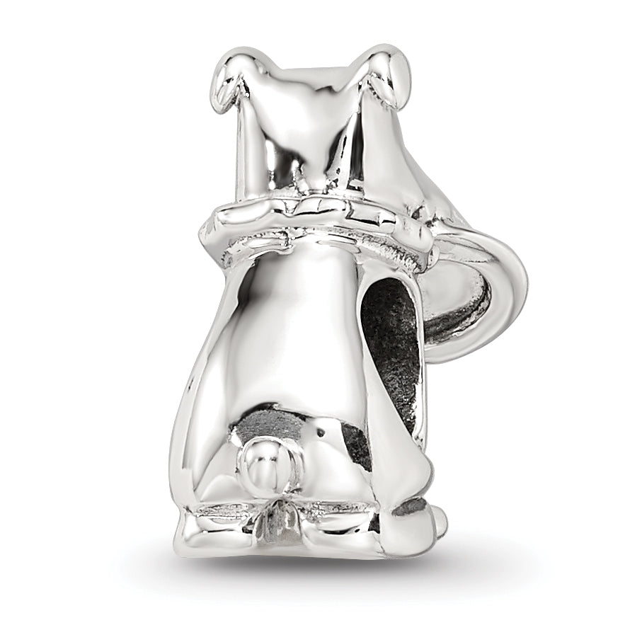 Sterling Silver Reflections Dog With Flying Disc Bead