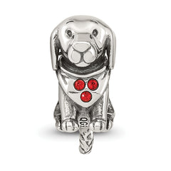 Sterling Silver Reflections Crystal Dog Bead