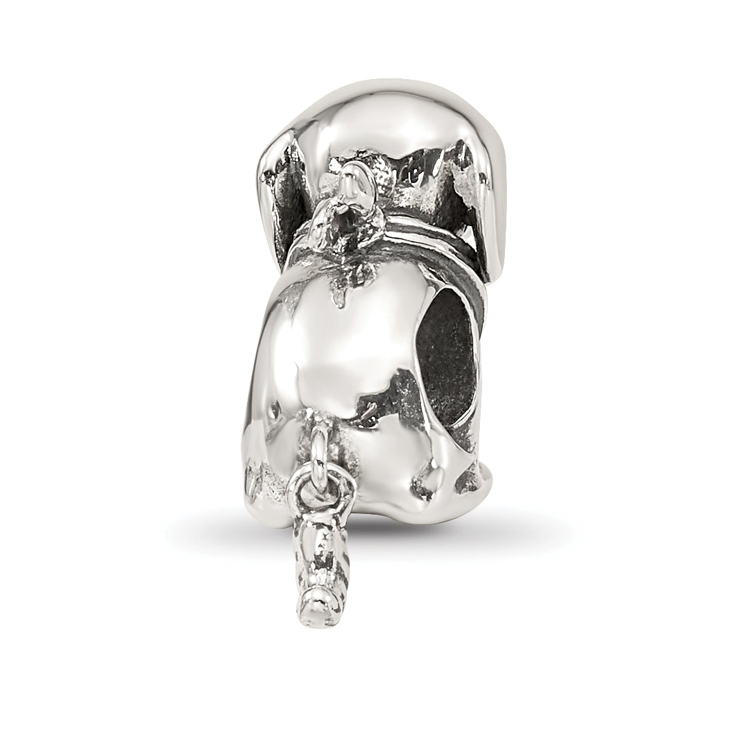 Sterling Silver Reflections Crystal Dog Bead