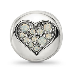 Sterling Silver Reflections June Crystal Clarity Heart Bead