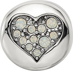 Sterling Silver Reflections June Crystal Clarity Heart Bead