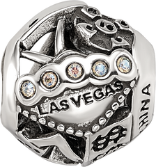 Sterling Silver Reflections Crystals Las Vegas Collage Bead