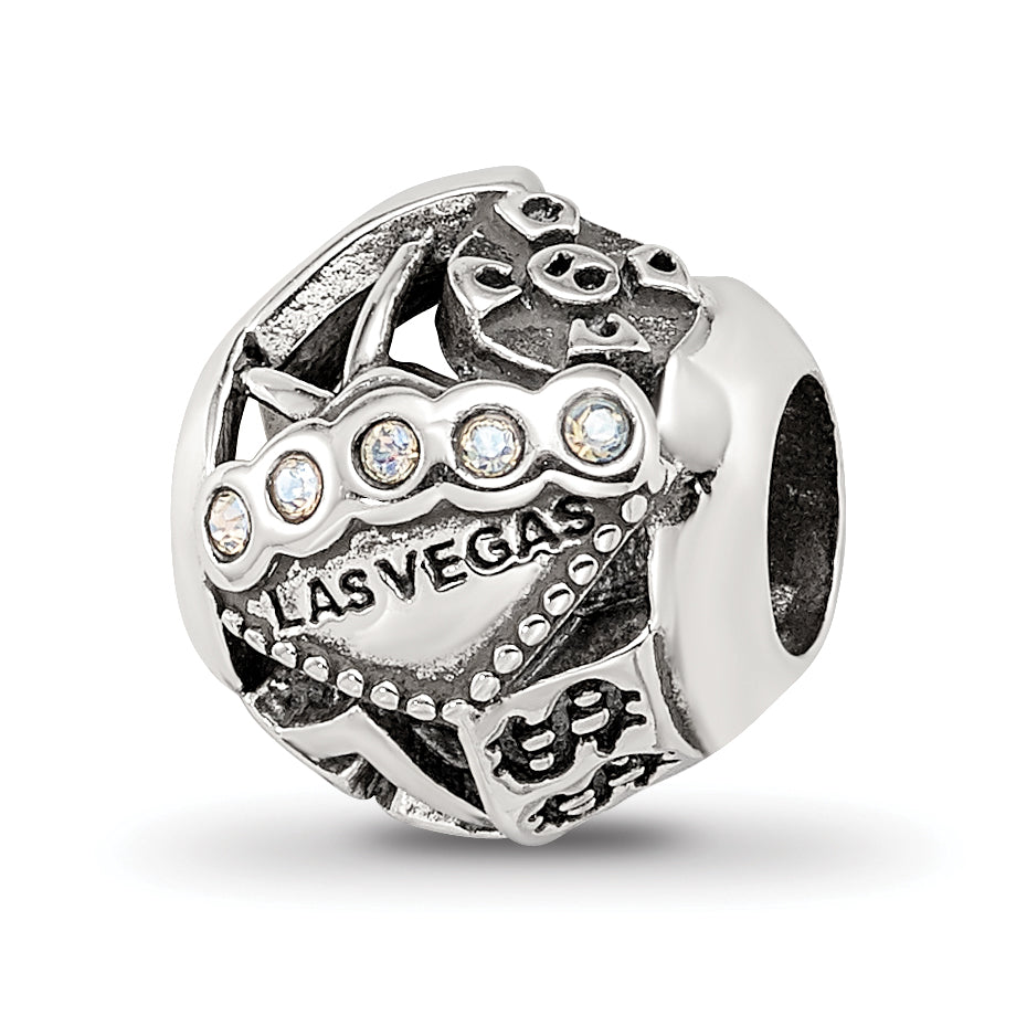 Sterling Silver Reflections Crystals Las Vegas Collage Bead