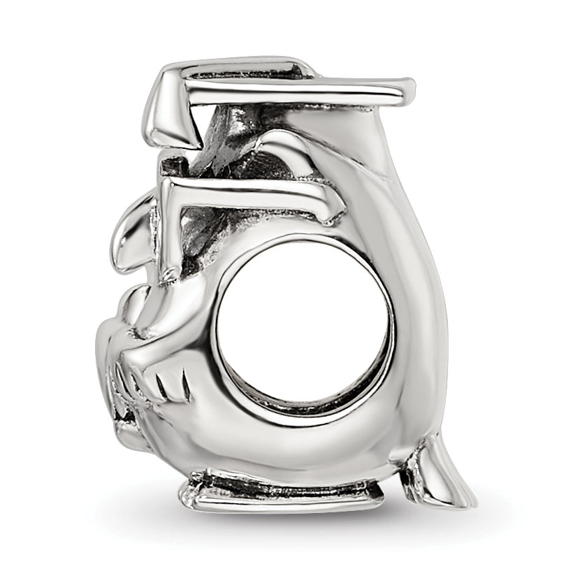 Sterling Silver Reflections Graduation Owl Bead