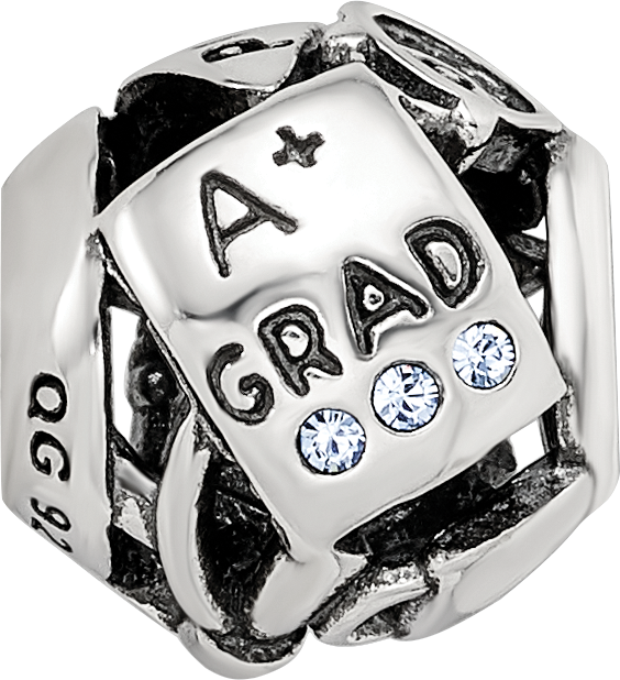 Sterling Silver Reflections Crystals Graduation Bead