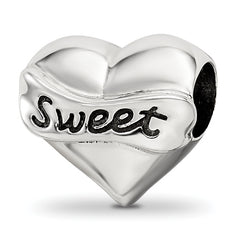 Sterling Silver Reflections Crystals Sweet 16 Heart Bead