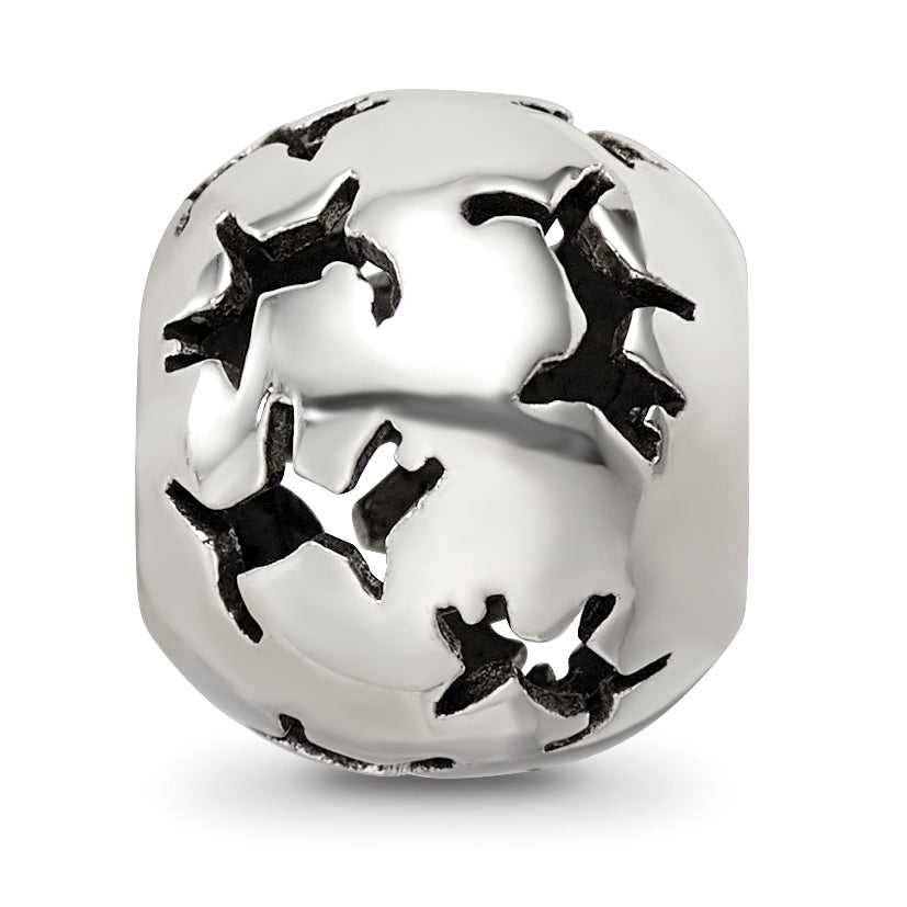 Sterling Silver Reflections Cutout Dog Bead