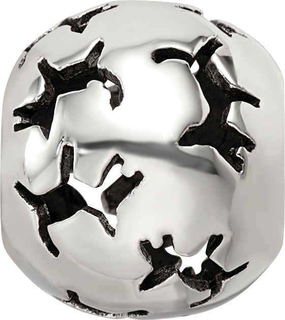 Sterling Silver Reflections Cutout Dog Bead