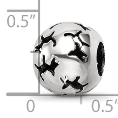 Sterling Silver Reflections Cutout Dog Bead