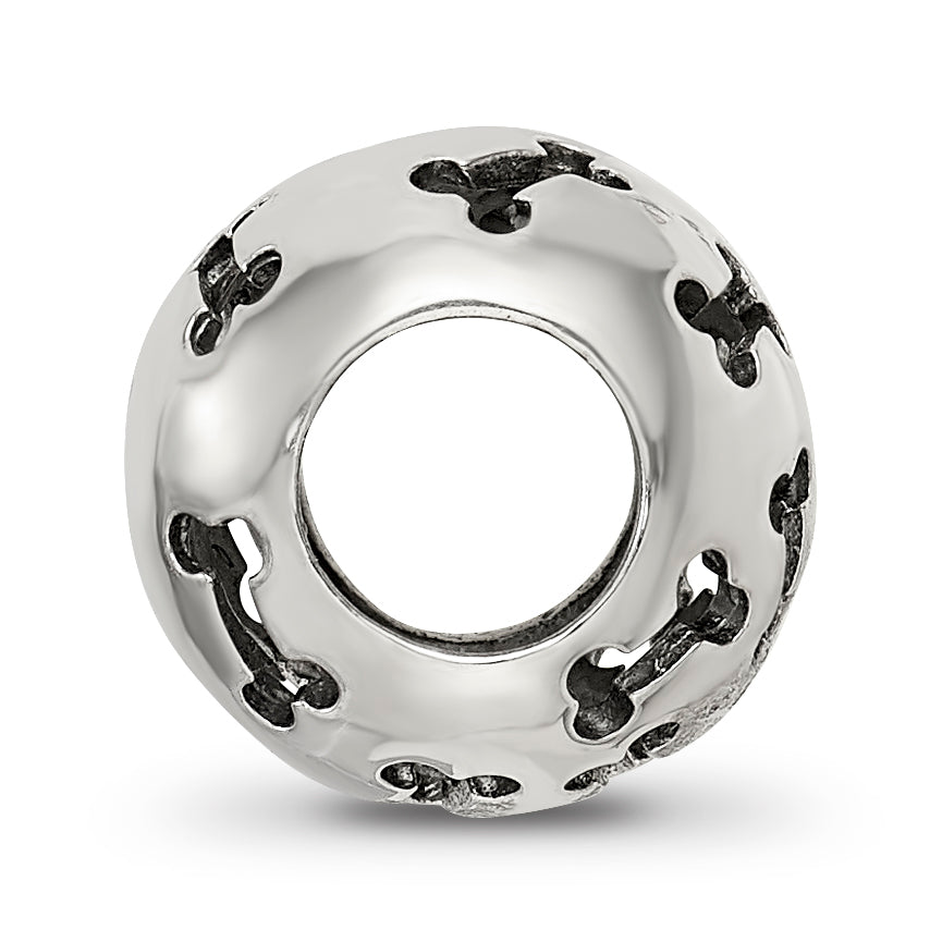 Sterling Silver Reflections Cutout Dog Bone Bead