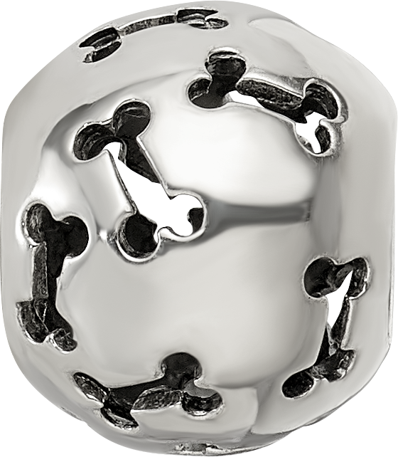 Sterling Silver Reflections Cutout Dog Bone Bead