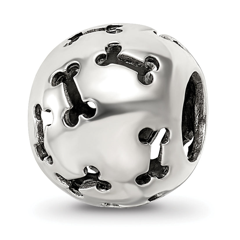 Sterling Silver Reflections Cutout Dog Bone Bead