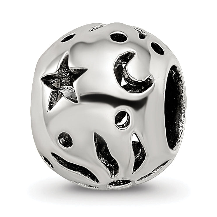 Sterling Silver Reflections Sun Moon Stars Bead