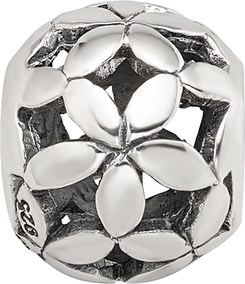 Sterling Silver Reflections Flower of Life Bead