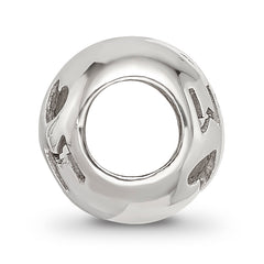 Sterling Silver Reflections Cutout I Heart Mom Bead